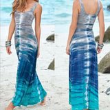 Long Gradient-print Dress