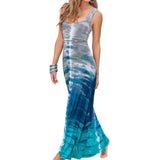 Long Gradient-print Dress